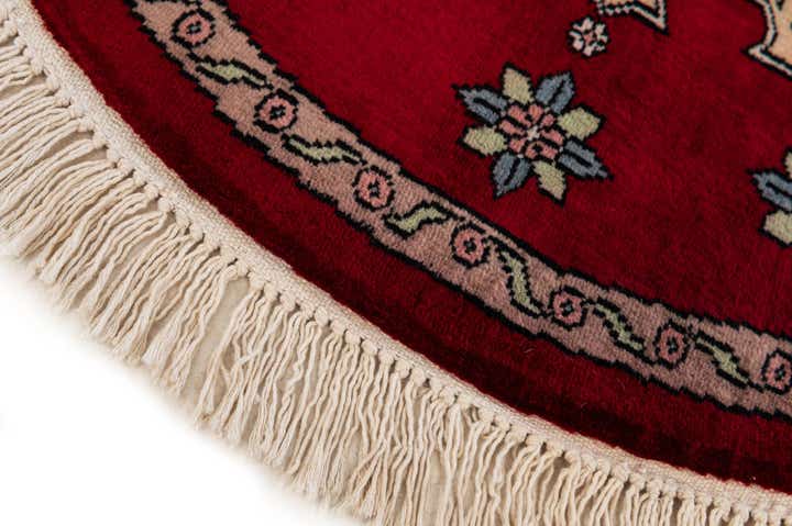 2' 7 x 2' 8 Hand Knotted Bokhara Oriental Wool Round Rug