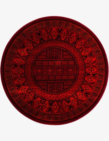 Red Bokhara Round Rug