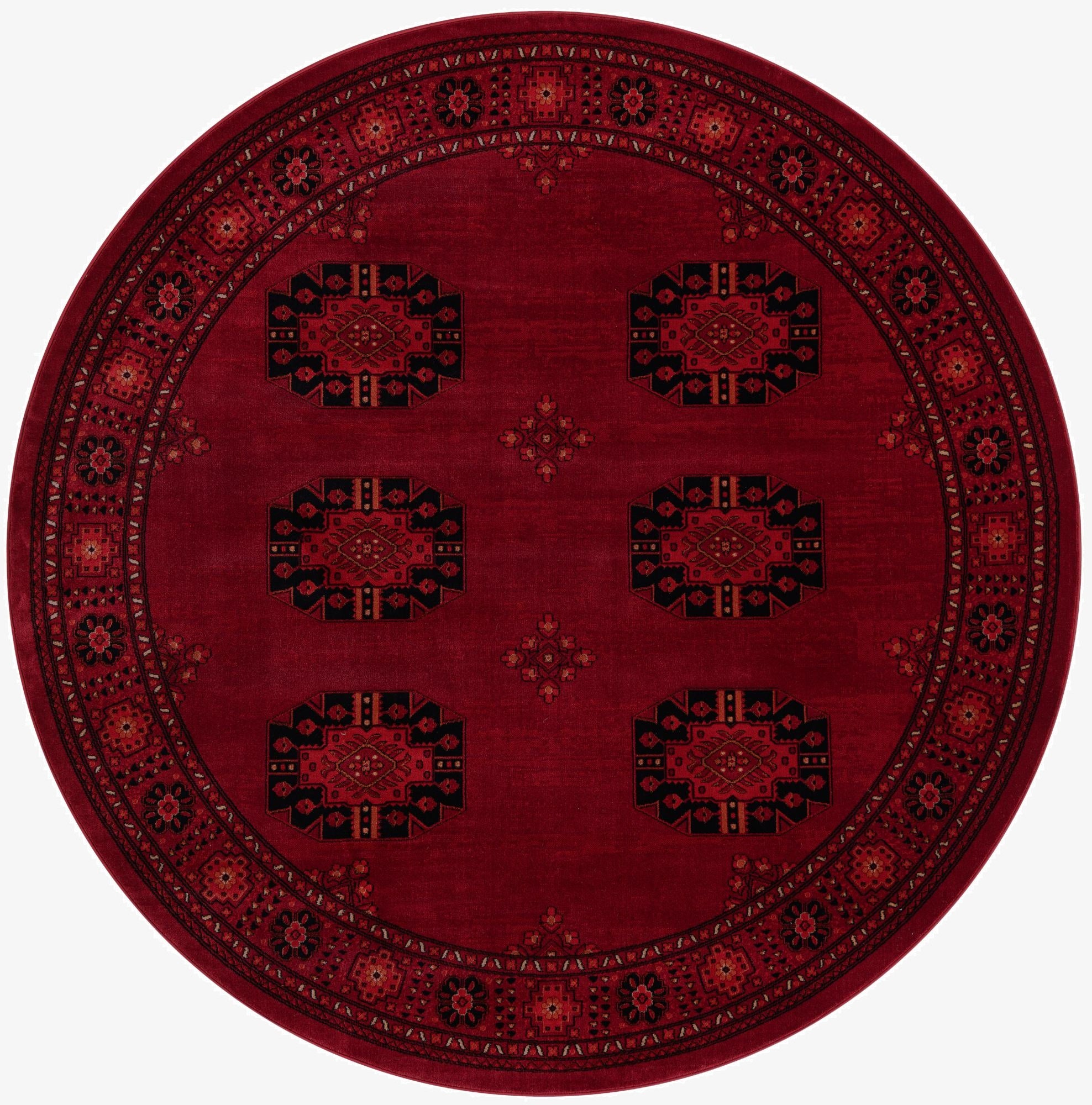 7' 10 x 7' 10 Bokhara Round Rug