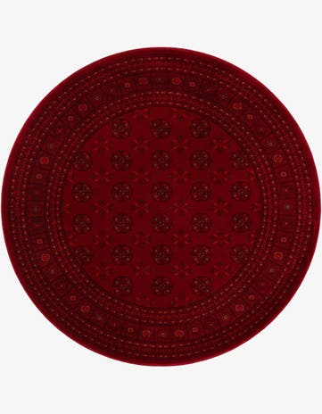 Red Bokhara Round Rug