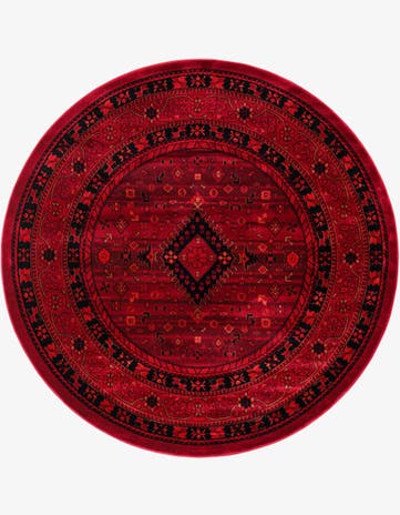 Red Bokhara Round Rug