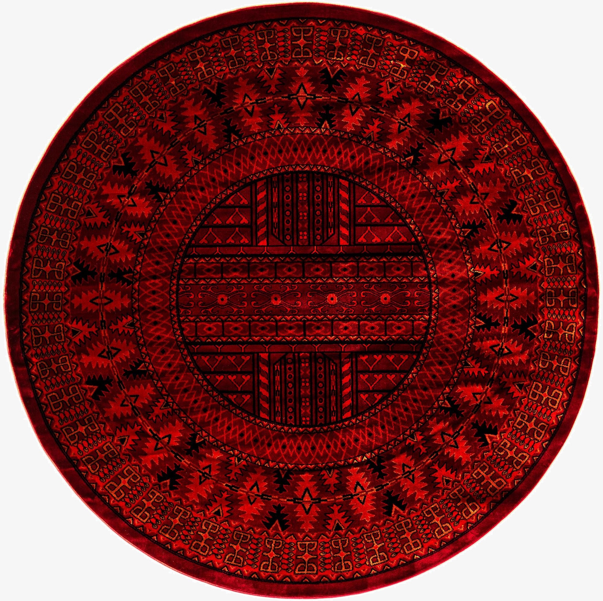 7' 10 x 7' 10 Bokhara Round Rug