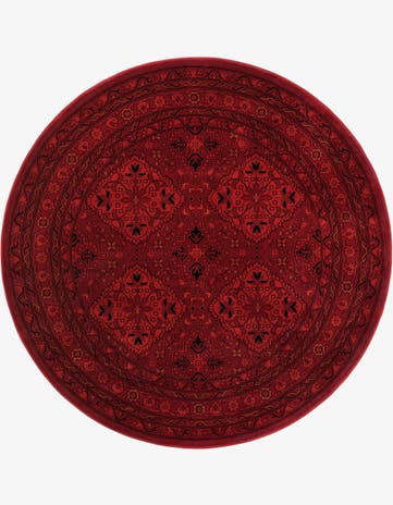 Red Bokhara Round Rug