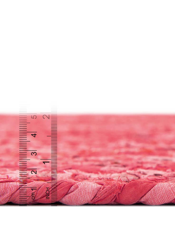 Detail image of 8' x 8'  Hand Braided Chindi Round Rug