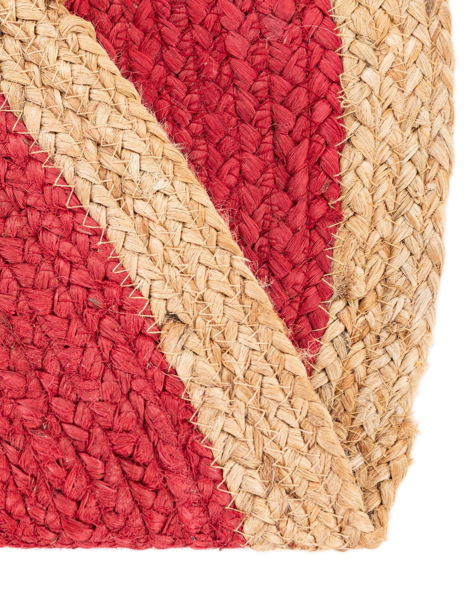 8' x 8' Handmade Braided Jute Round Rug