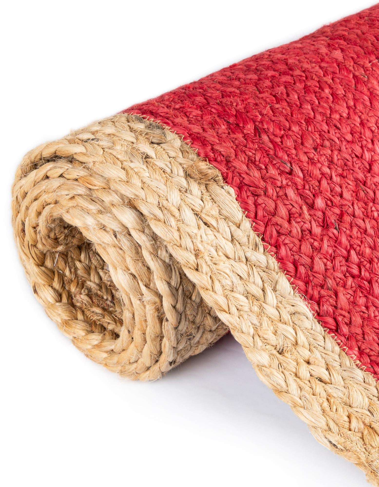 8' x 8' Handmade Braided Jute Round Rug