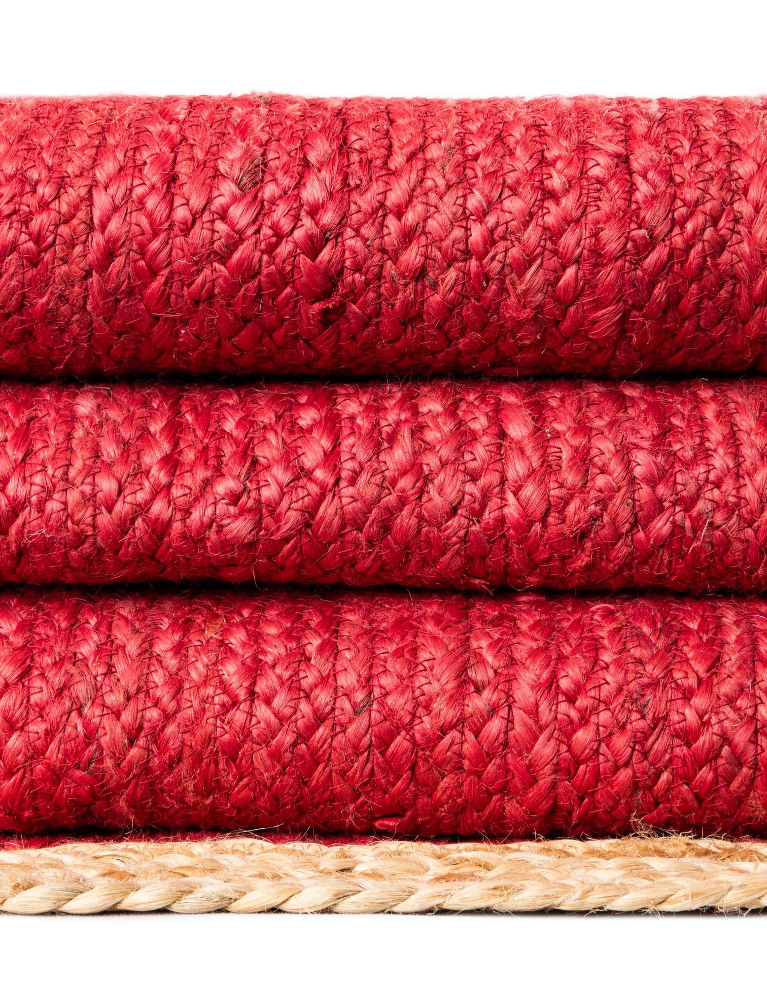 8' x 8' Handmade Braided Jute Round Rug