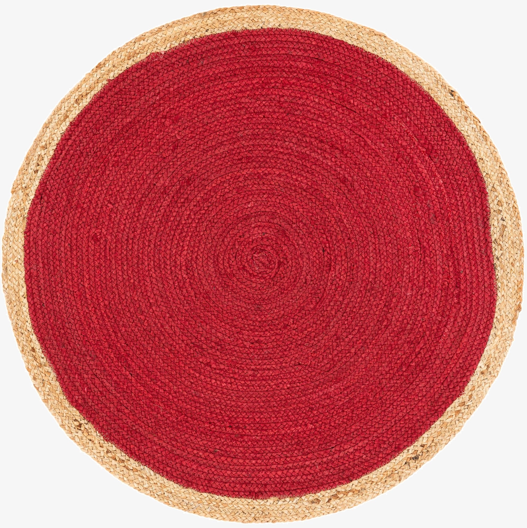 3' 3 x 3' 3  Hand Braided Jute Round Rug