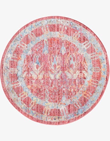Red Brooklyn Round Rug