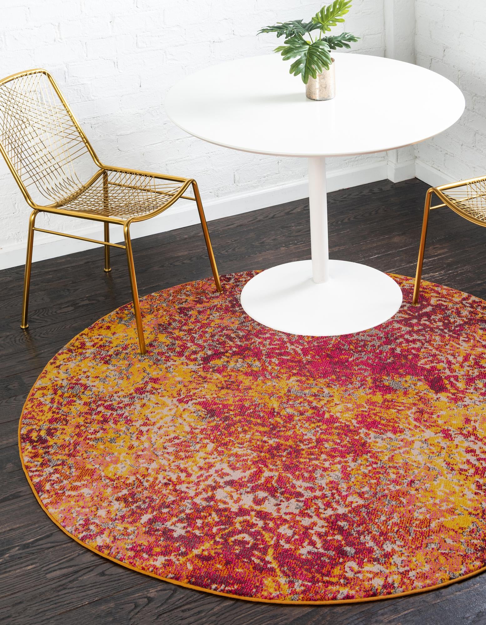 8' x 8' Washable Casablanca Round Rug