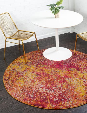 8' x 8' Washable Casablanca Round Rug