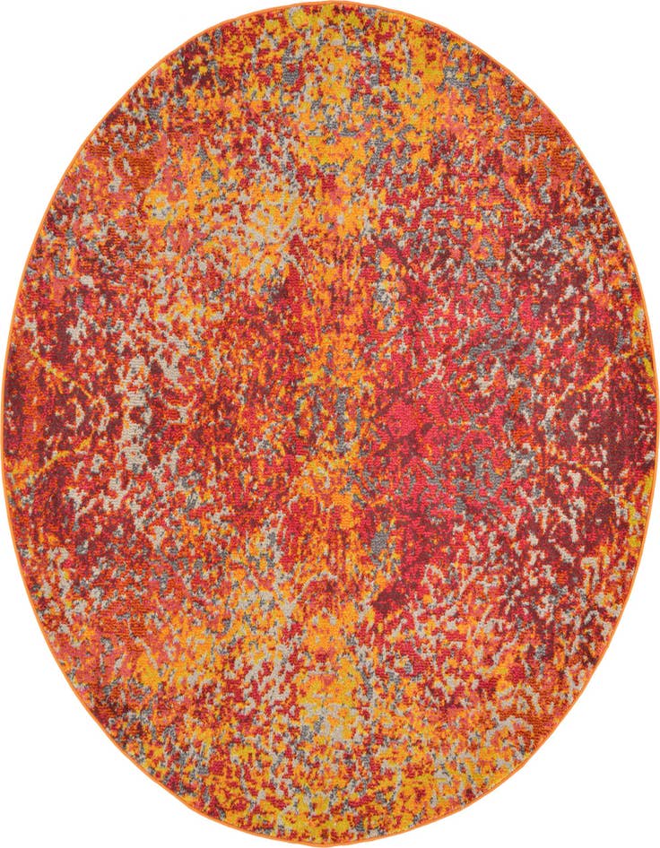 Detail image of 6' x 6' Washable Casablanca Round Rug