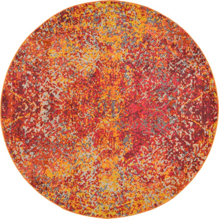 Detail image of 6' x 6' Washable Casablanca Round Rug
