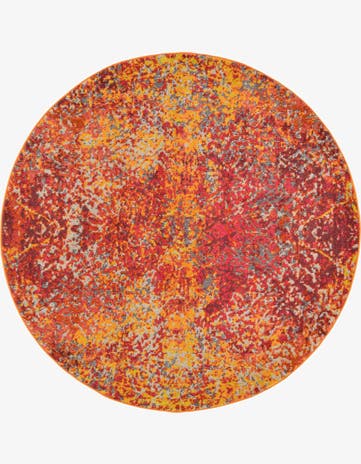 6' x 6' Washable Casablanca Round Rug