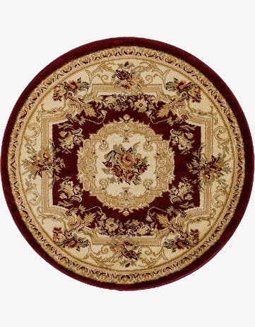 Red Chateau Round Rug