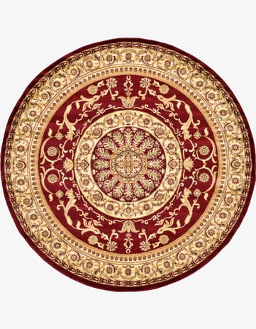 Red Chateau Round Rug