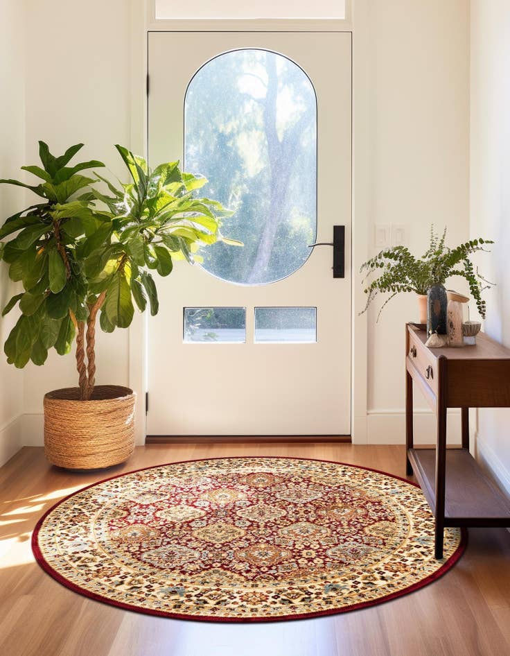 Detail image of 7' 10 x 7' 10 Classic Agra Round Rug