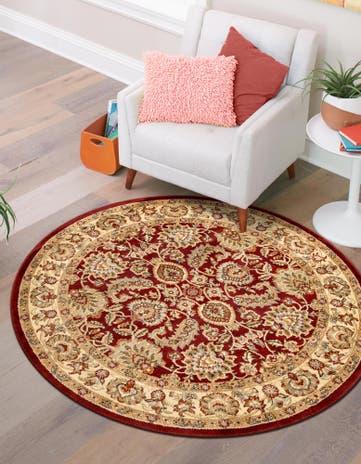 7' 10 x 7' 10 Classic Agra Round Rug