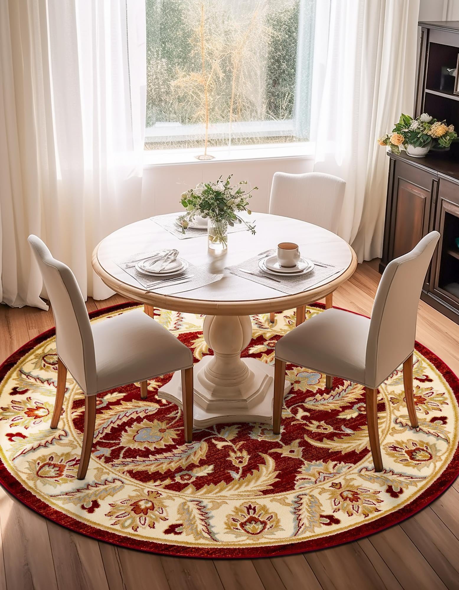 6' x 6' Classic Agra Round Rug