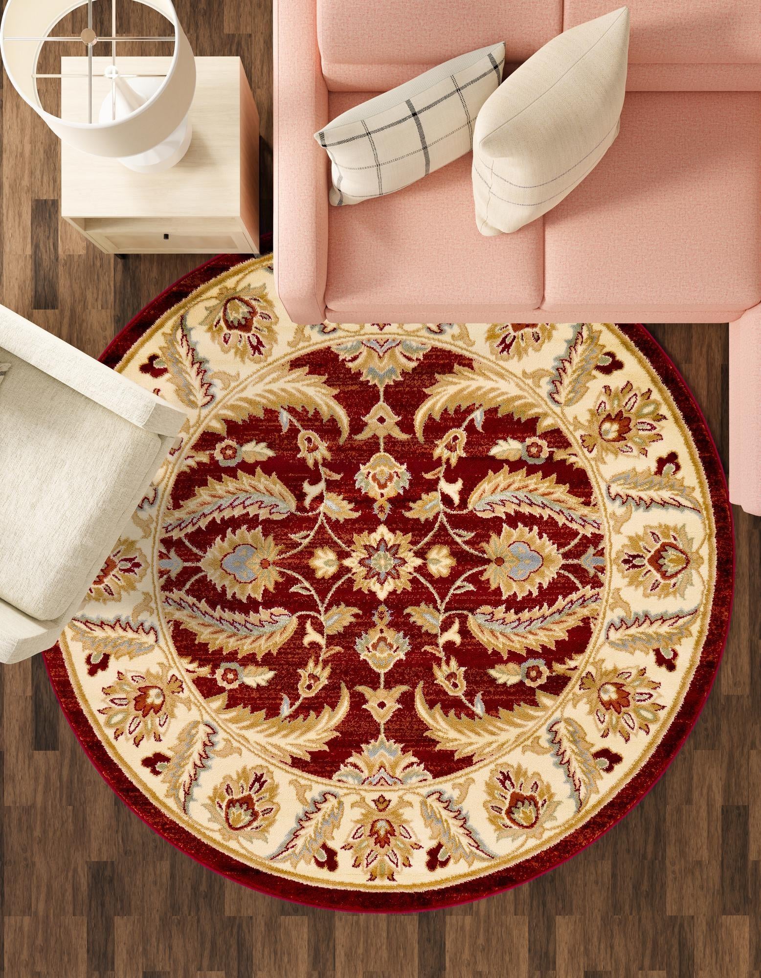 6' x 6' Classic Agra Round Rug
