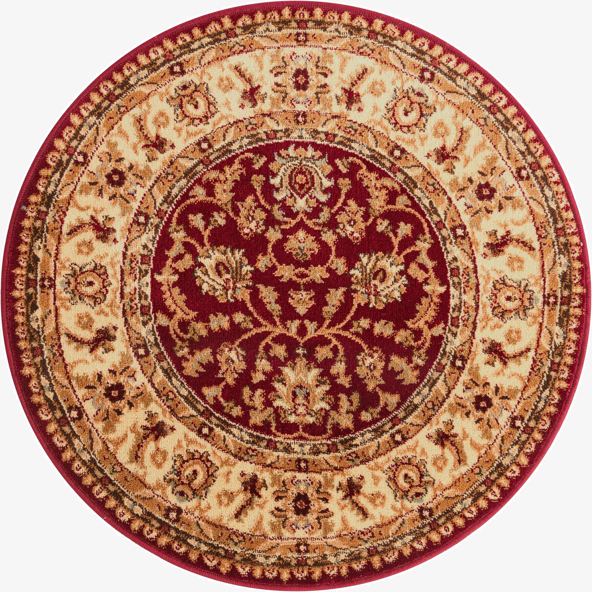 3' x 3' Classic Agra Round Rug