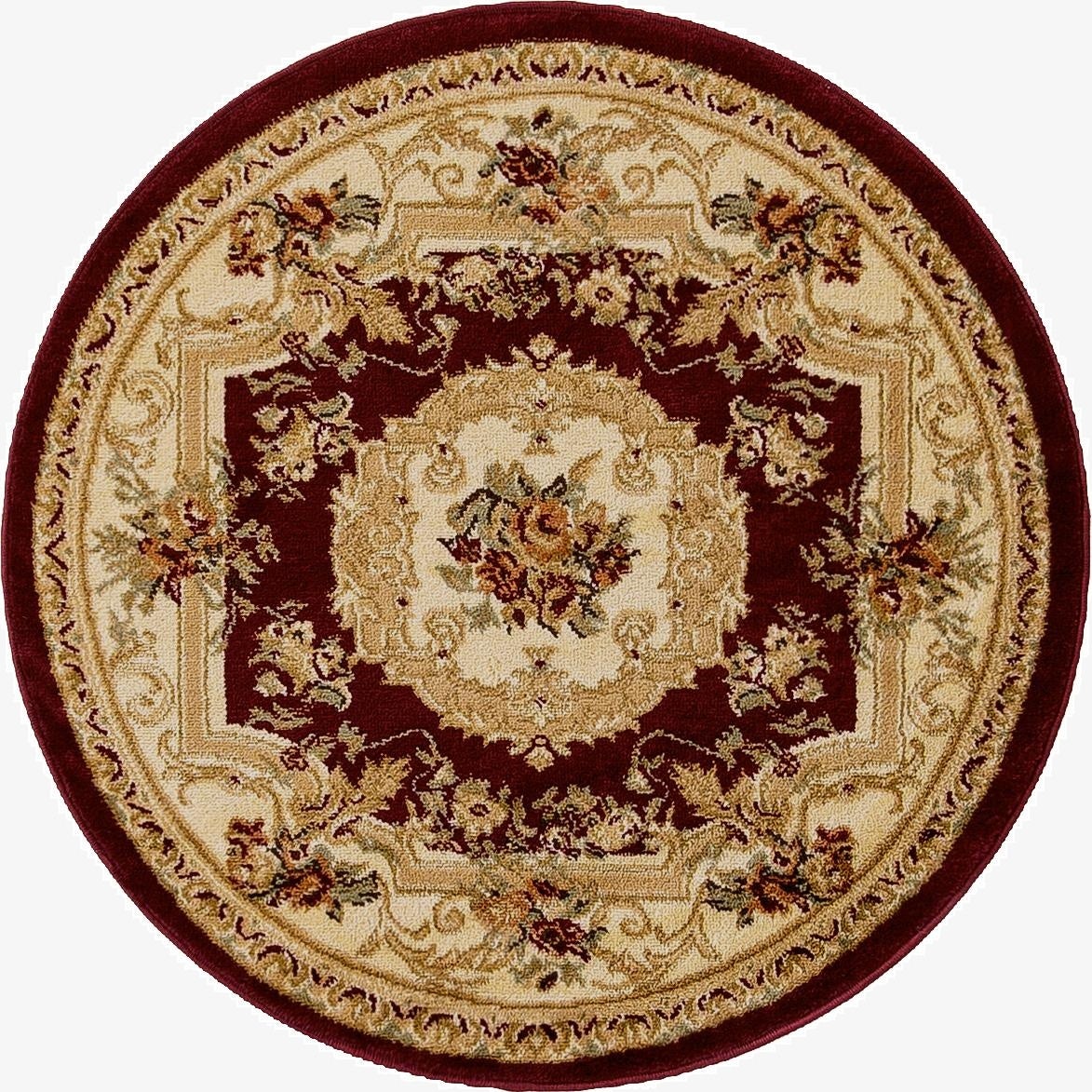 Primary image 3' x 3' Classic Aubusson Round Rug