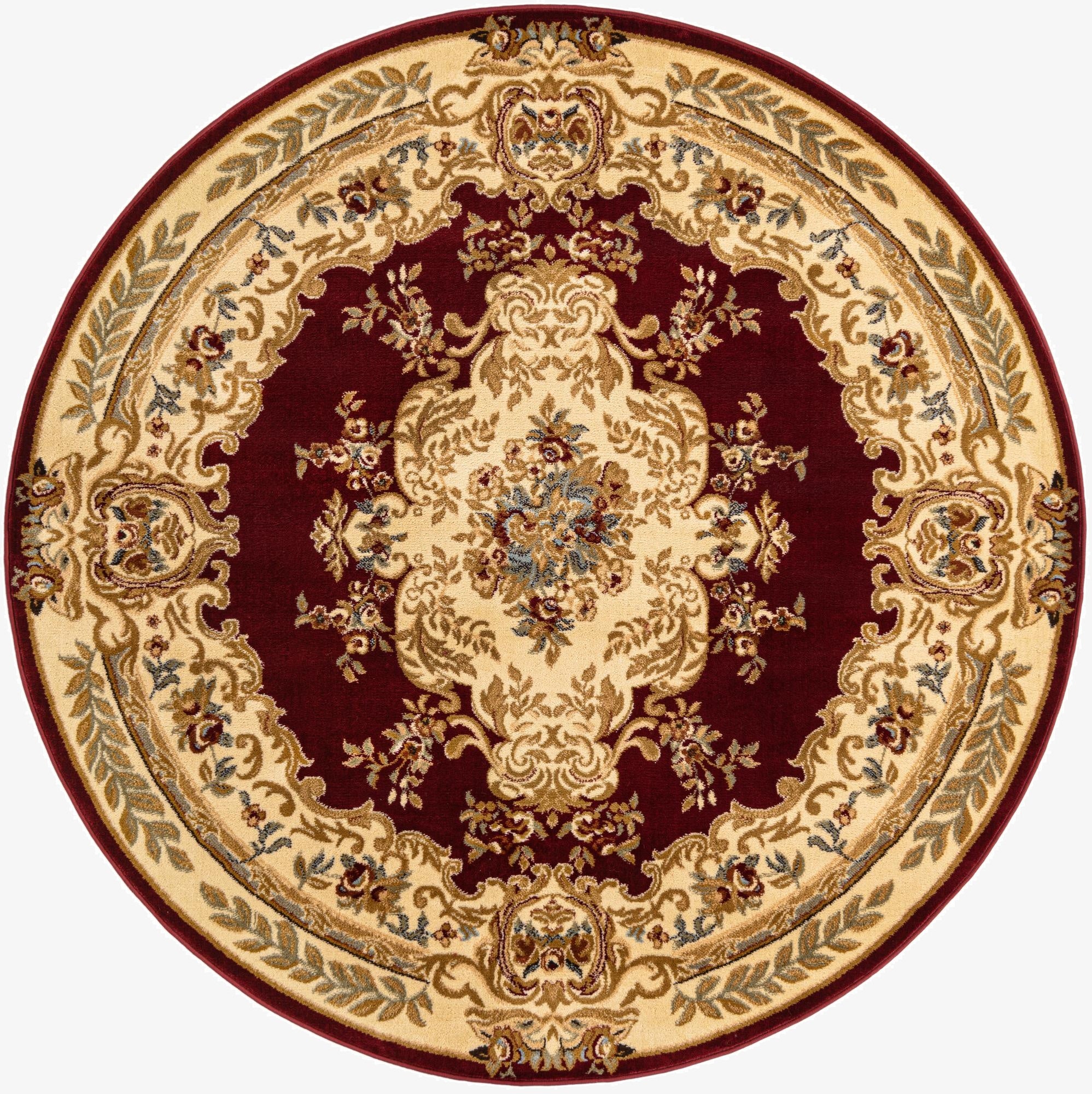 Primary image 7' x 7' Classic Aubusson Round Rug