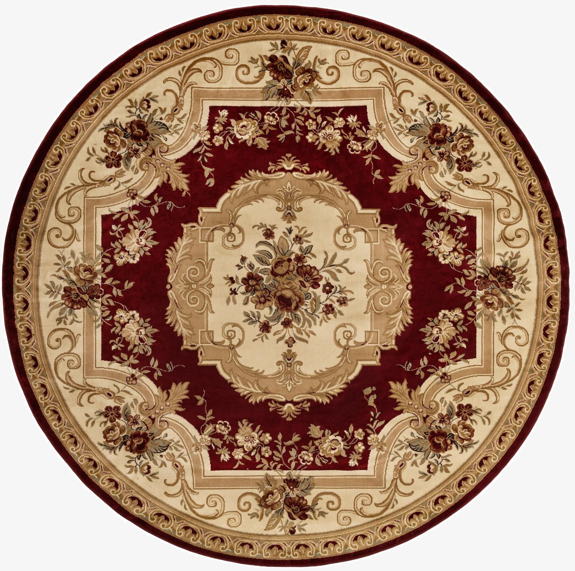 Primary image 10' x 10' Classic Aubusson Round Rug