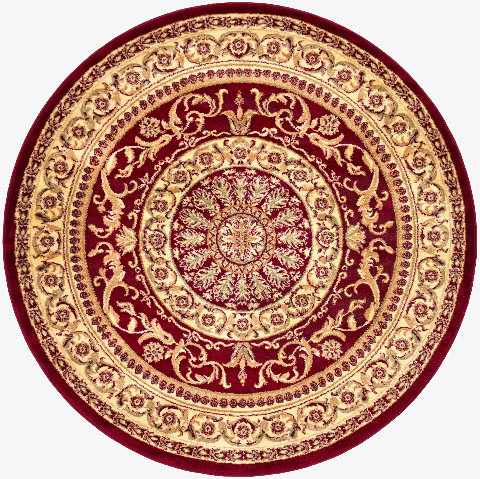 6' x 6' Classic Aubusson Round Rug