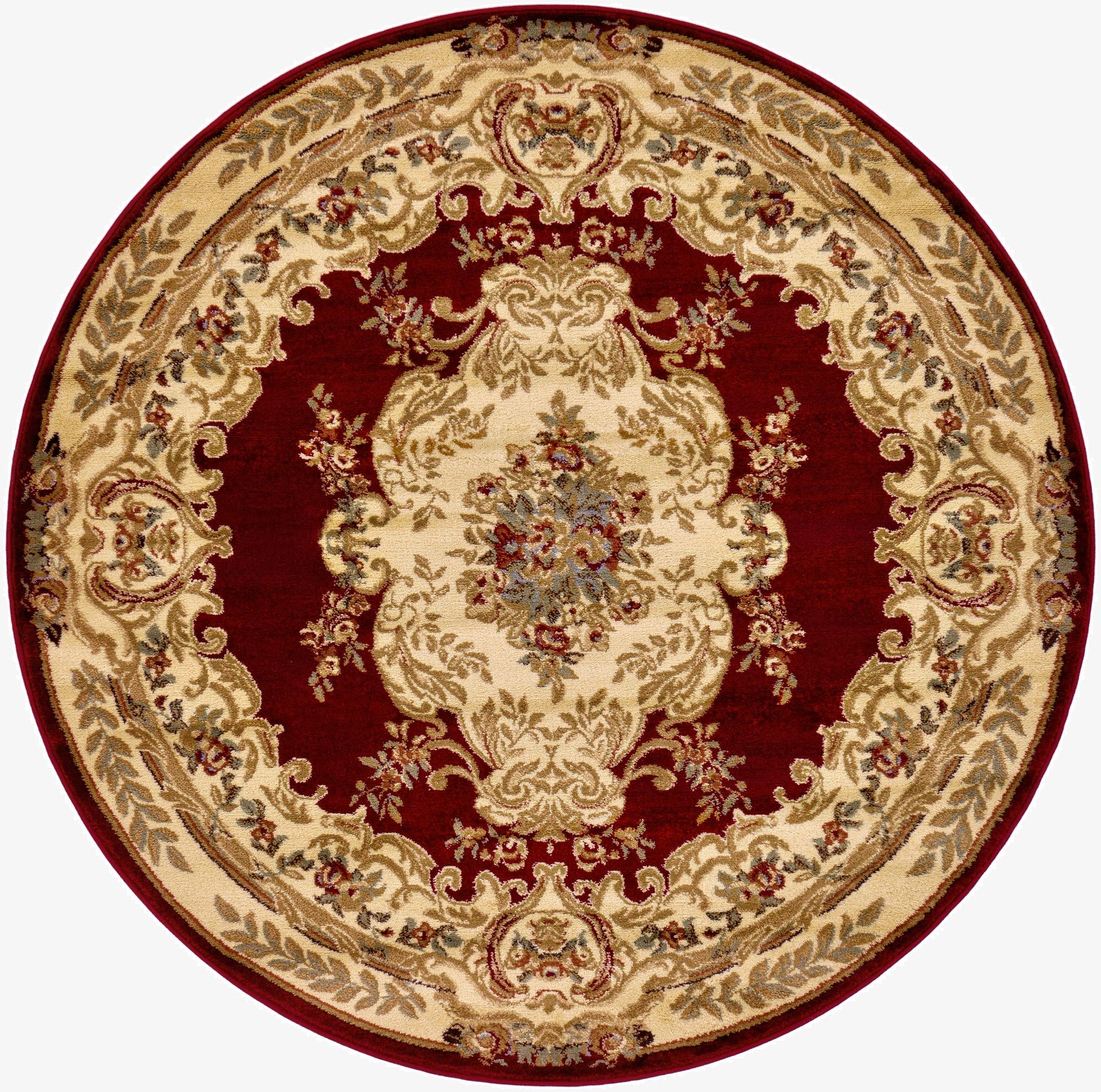 Primary image 6' x 6' Classic Aubusson Round Rug