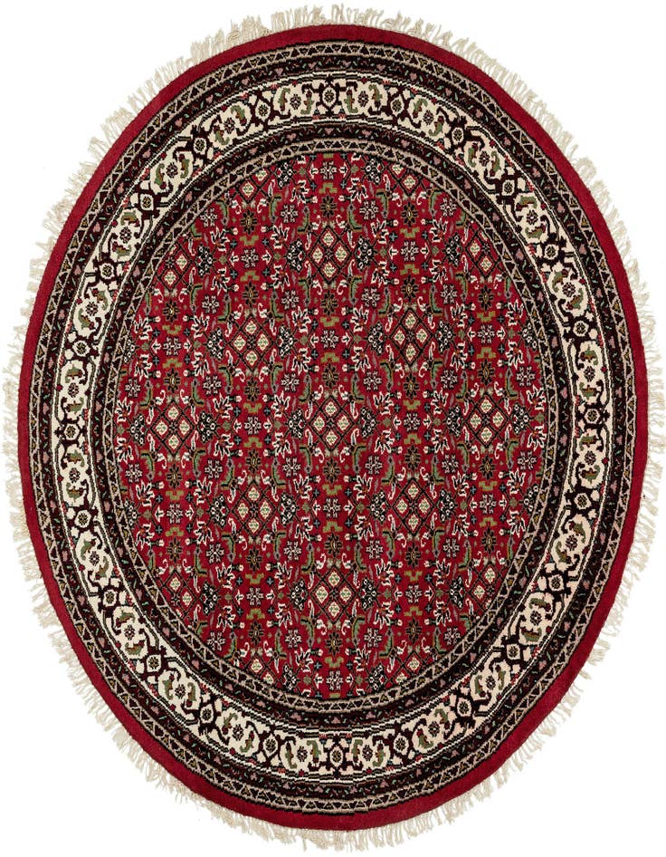 Detail image of 7' 7 x 7' 7 Hand Knotted Farahan Wool Round Rug