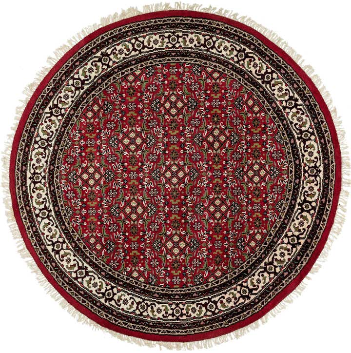 7' 7 x 7' 7 Hand Knotted Farahan Wool Round Rug