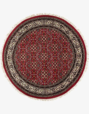 7' 7 x 7' 7 Hand Knotted Farahan Wool Round Rug