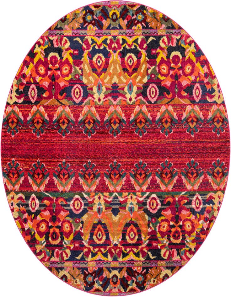 Detail image of 8' x 8' Washable Fleur Round Rug