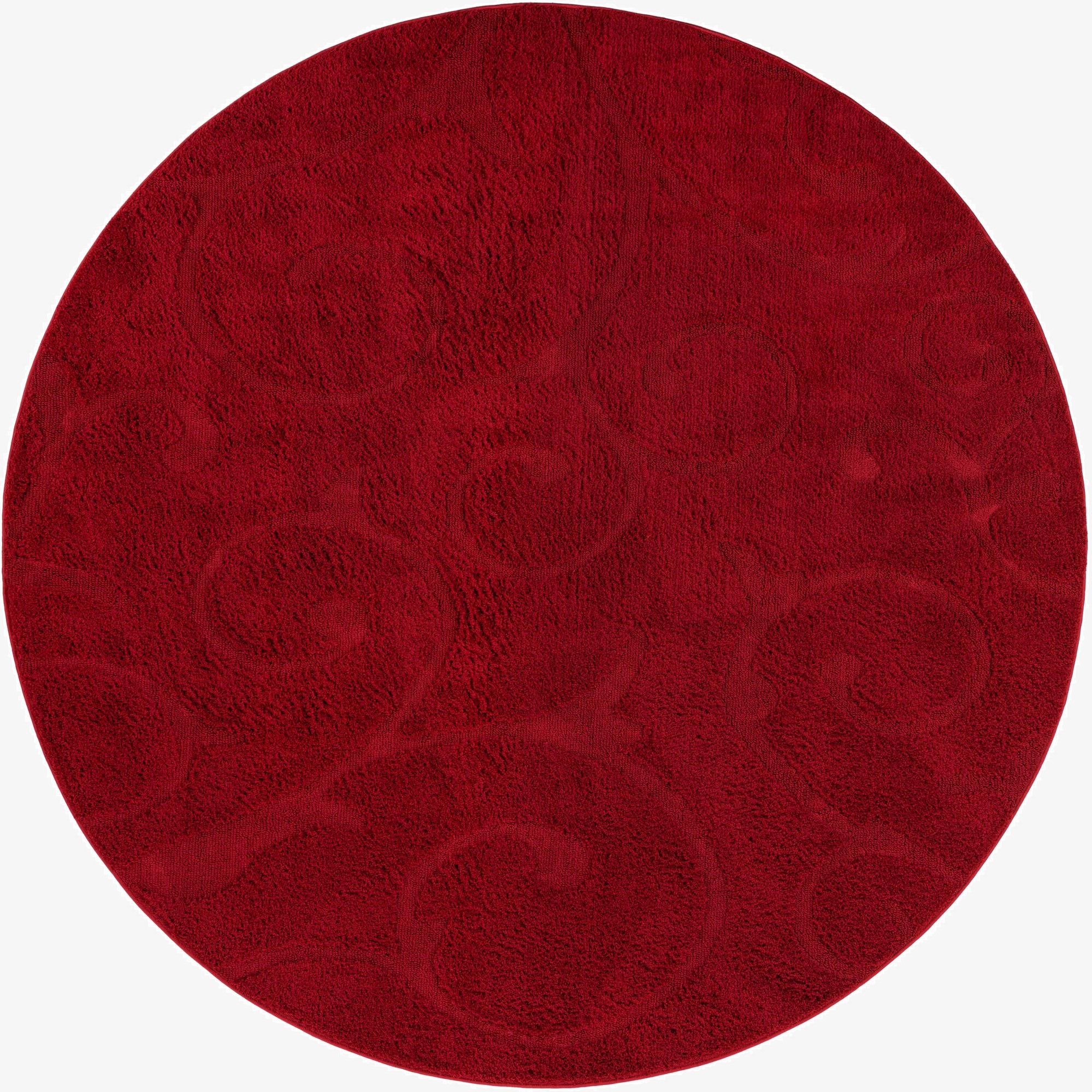 7' 10 x 7' 10 Floral Shag Round Rug