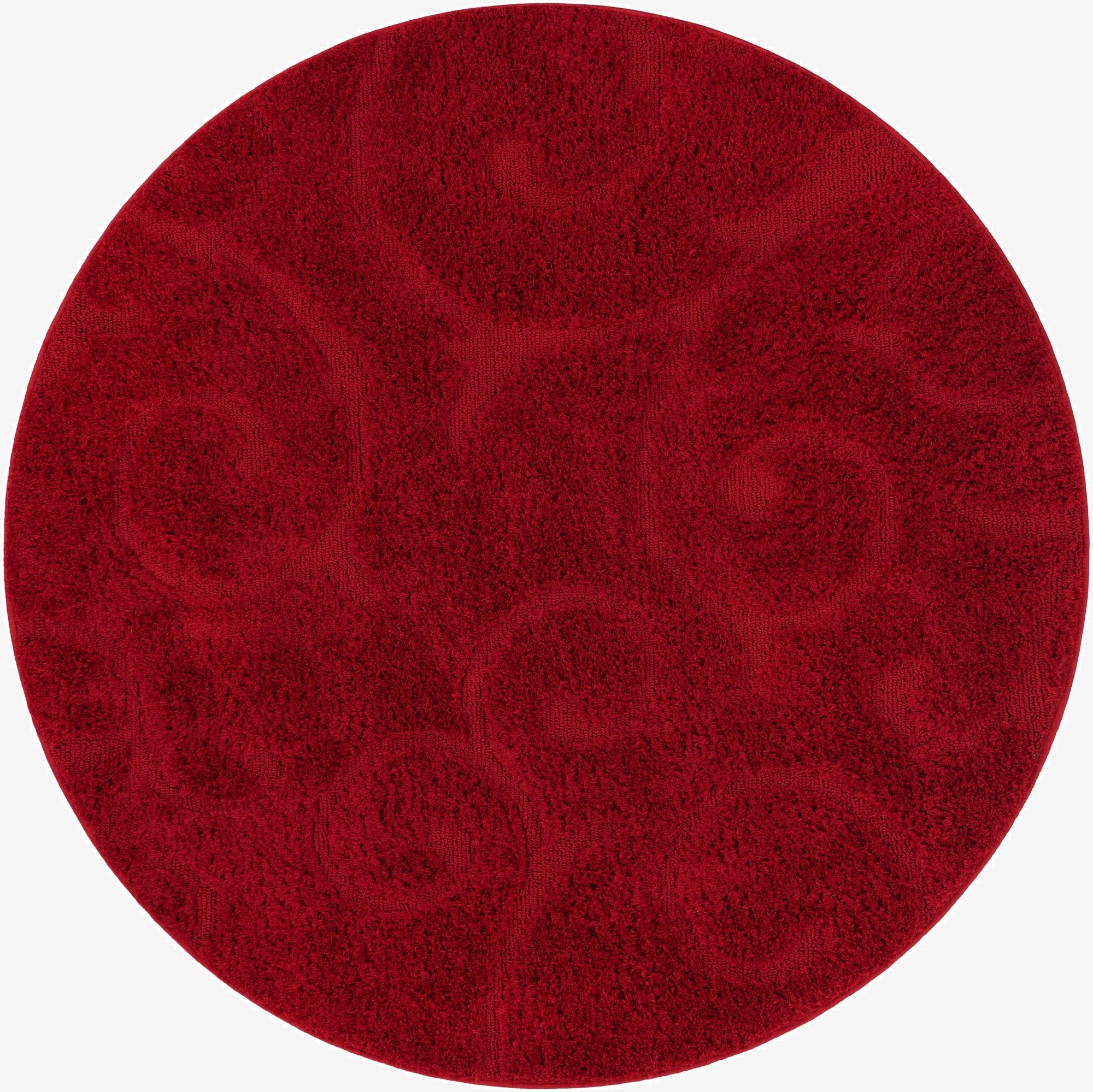 5' 3 x 5' 3 Floral Shag Round Rug