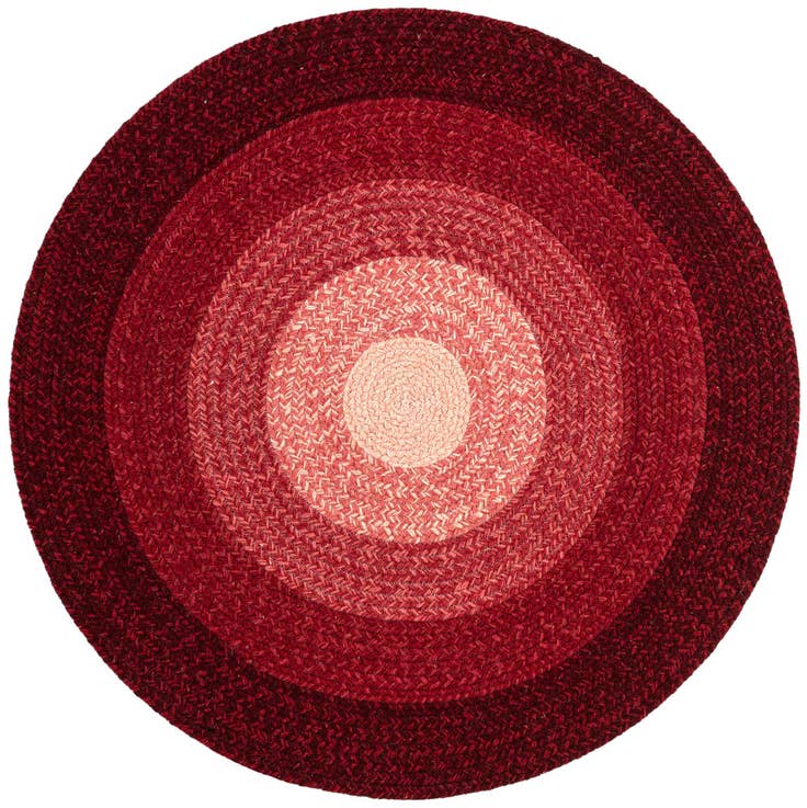 Detail image of 3' 1 x 3' 1 Handmade Hand Braided Wool Round Rug
