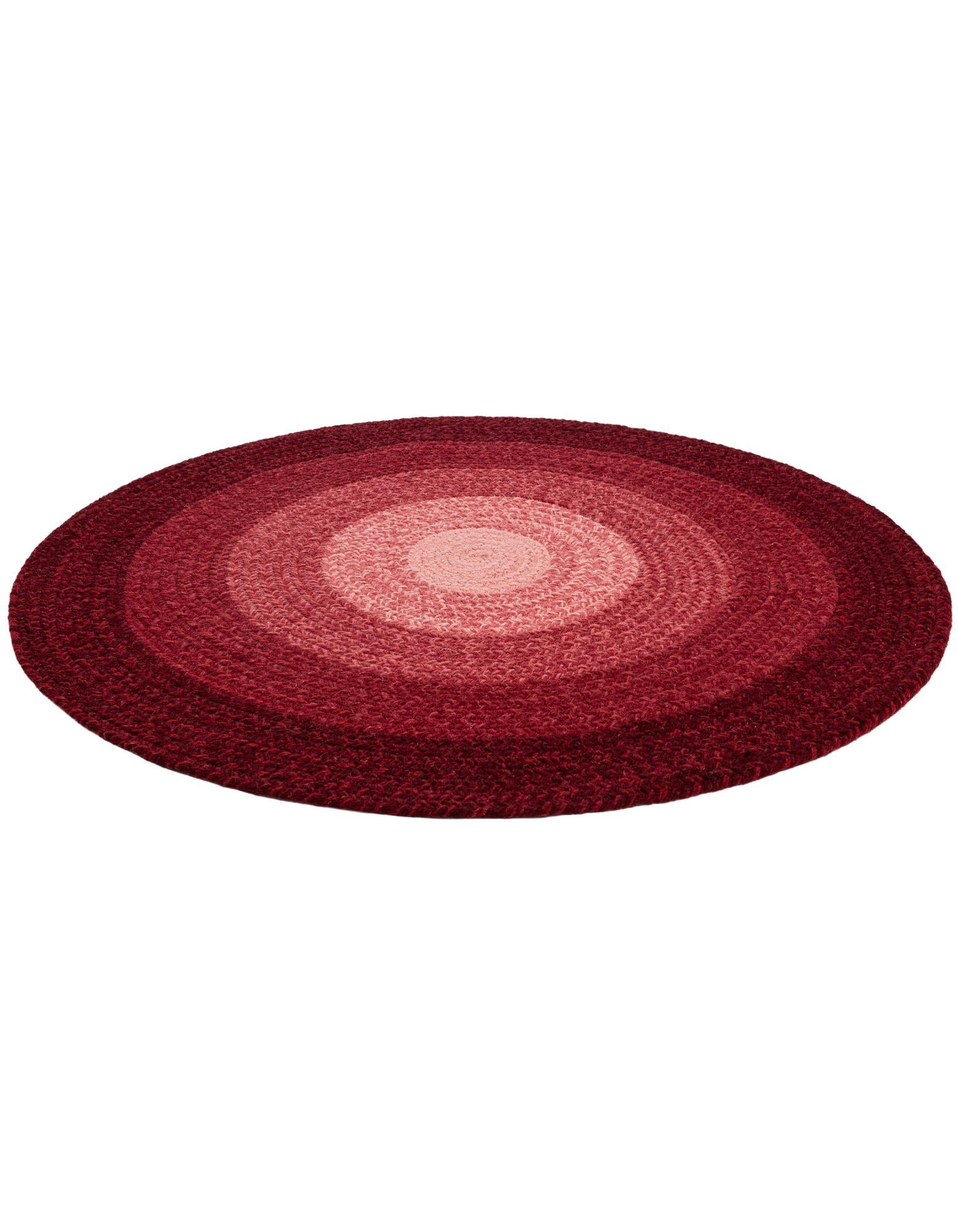 3' 1 x 3' 1 Handmade Hand Braided Wool Round Rug