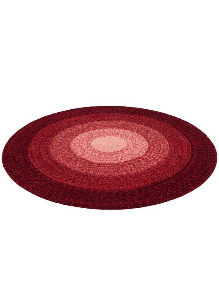 3' 1 x 3' 1 Handmade Hand Braided Wool Round Rug