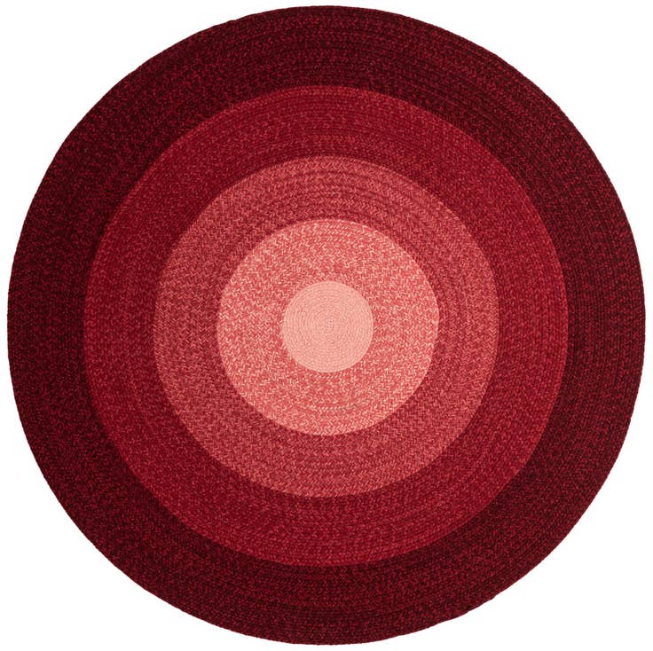 Detail image of 5' 1 x 5' 1 Hand Braided Wool Round Rug