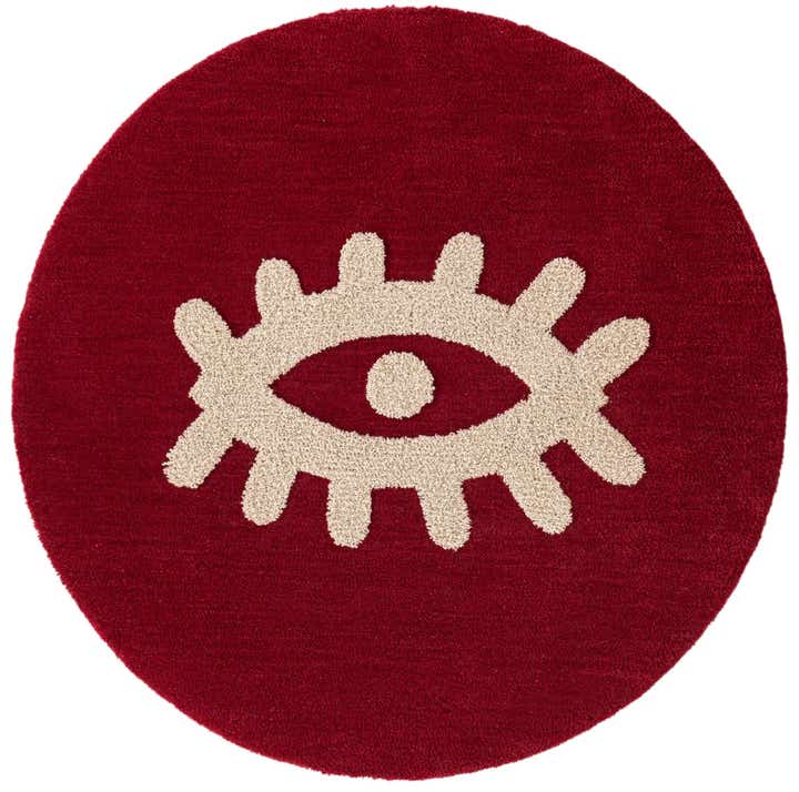 5' 1 x 5' 1 Handtufted Wool Round Rug