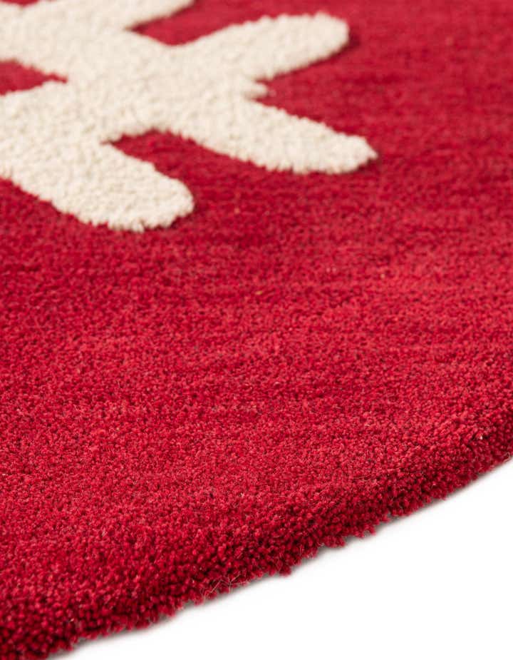 4' 1 x 4' 1 Handtufted Wool Round Rug