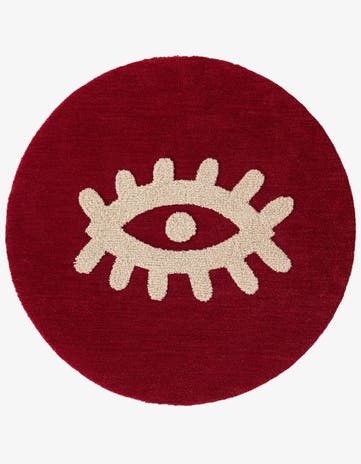 3' 3 x 3' 3 Handtufted Wool Round Rug