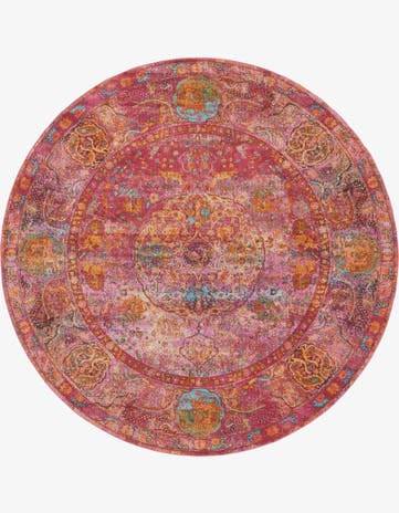Red Havana Round Rug
