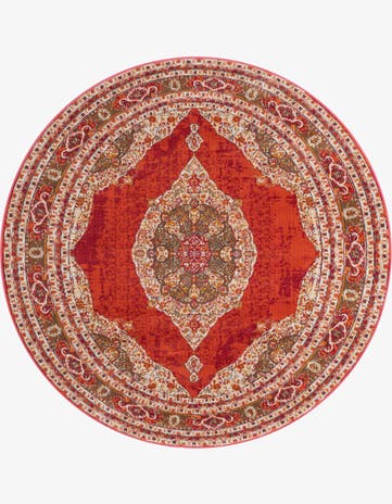 Red Havana Round Rug