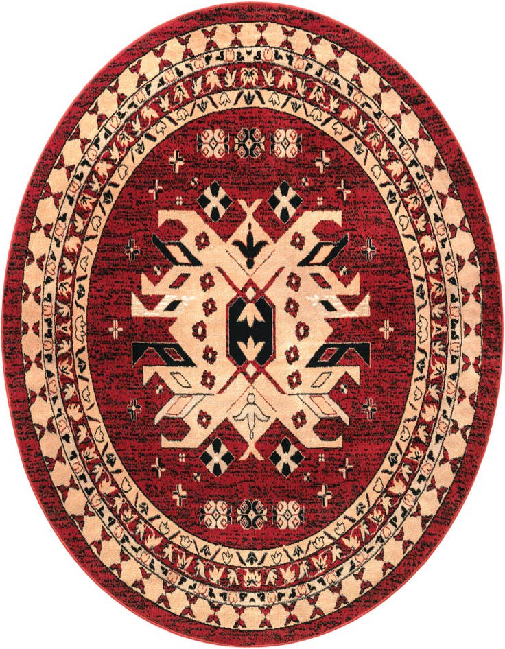 Detail image of 7' 10 x 7' 10 Heriz Design Round Rug