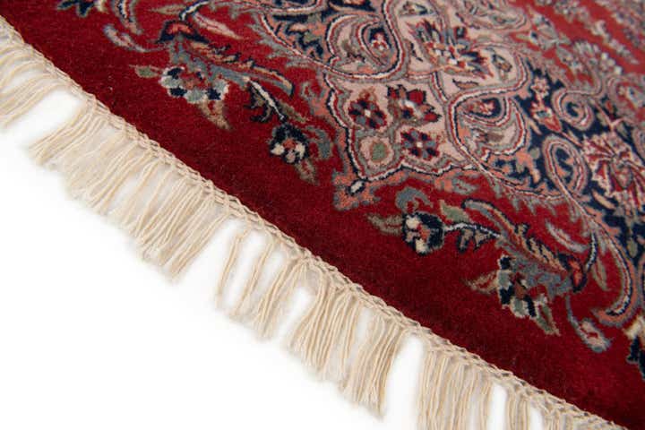 8' x 8' Hand Knotted Isfahan Wool Round Rug