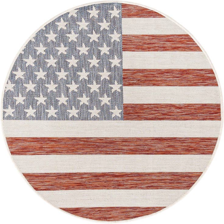Detail image of 4' x 4' Easy-Clean Jill Zarin Indoor / Outdoor Round Rug