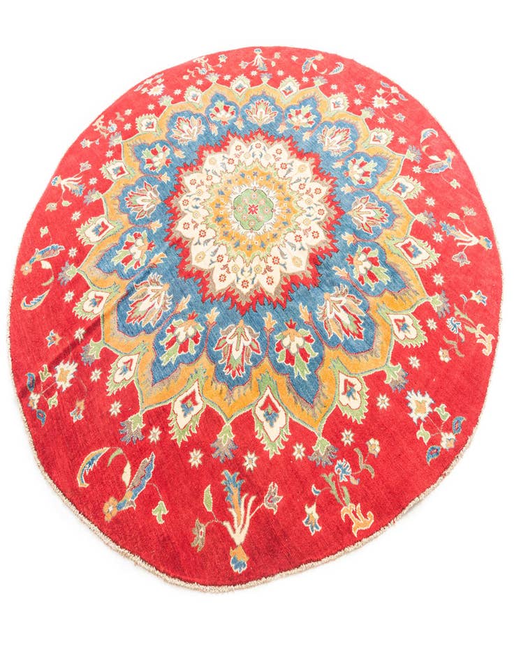 Detail image of 8' x 8' Hand Knotted Kazak Round Rug