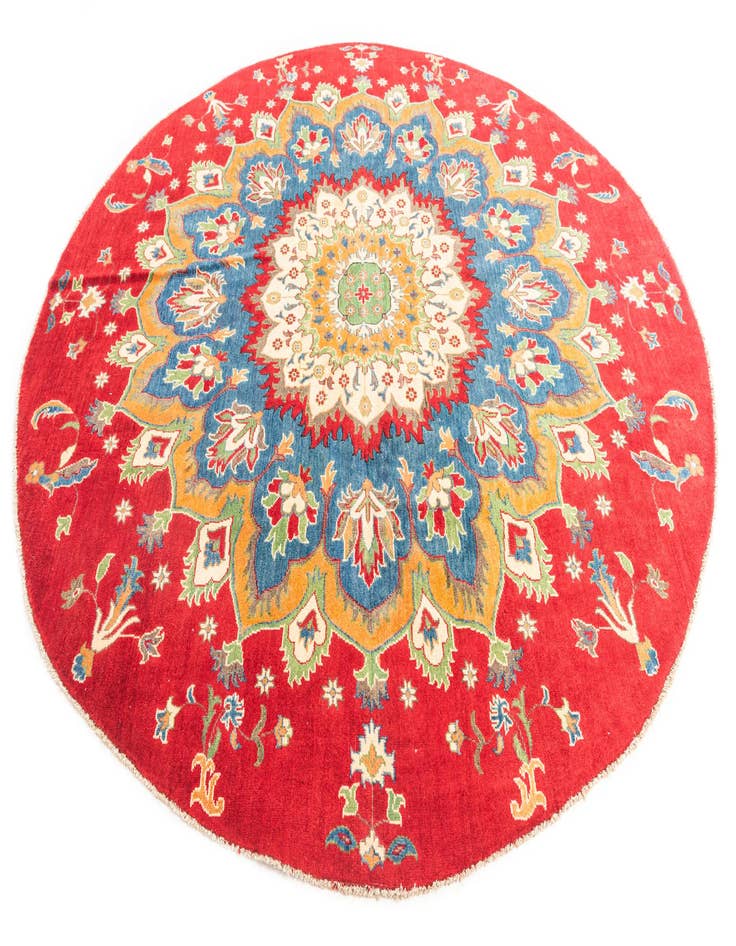 Detail image of 8' x 8' Hand Knotted Kazak Round Rug
